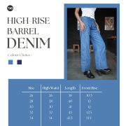 High-Rise Barrel Denim (Dark Slate Blue) - Image 9